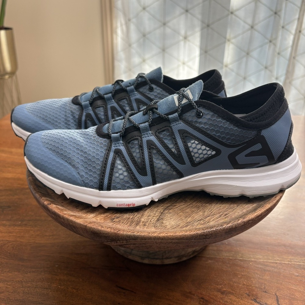 Salomon Crossamphibian Swift 394709 Men's 8.5 Black Blue Water Hiking Shoes